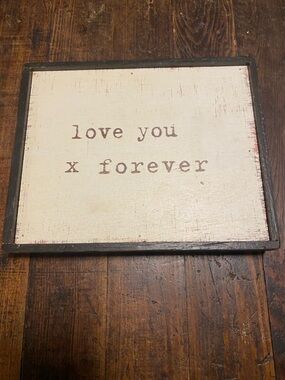 Sugarboo & Co. “Love You x Forever”Rustic Wall Sign